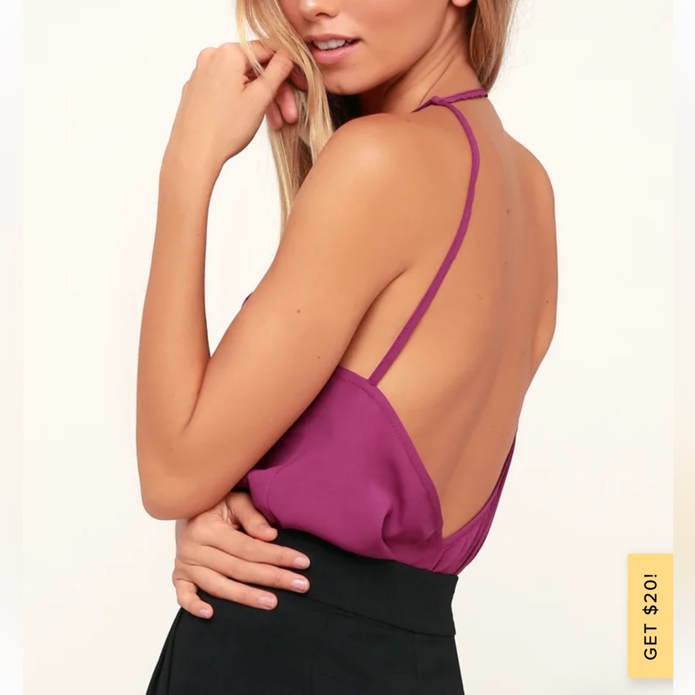 NWT Lulus Magenta Backless Tank